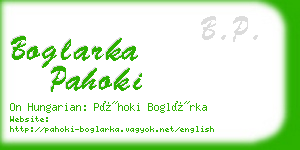 boglarka pahoki business card